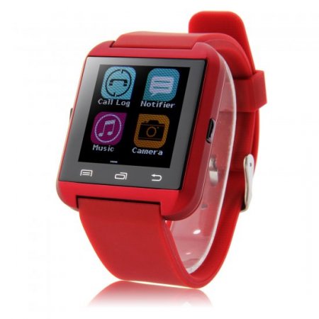 U Watch U8 Smart Bluetooth Watch 1.44" Screen for Android Smartphones Red