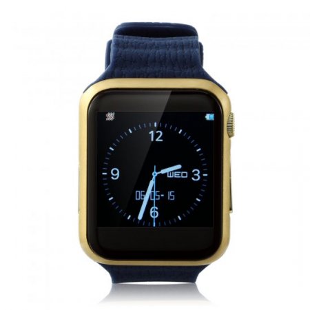 Marknano V9 Smart Watch Phone Bluetooth Watch 1.54 inch Heart Rate Dark Blue&Gold