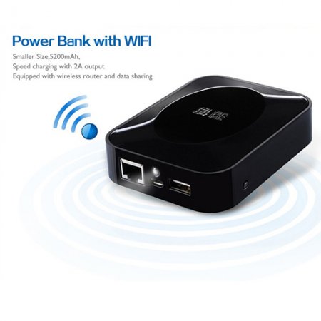 Yoobao YB-628 Mytour 5200mAh WiFi Router + 3G + Power Bank Black