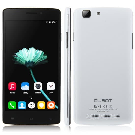 Cubot X12 4G Smartphone 64bit 5.0 Inch Android 5.1 MTK6735M Quad Core 1GB 8GB White