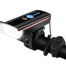 Bicycle Front Light USB Rechargeable Bike Flashlight Night Riding Safe Warning Bell Horn Headlight LED Cycling Light