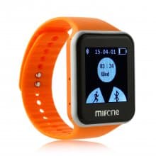 MIFone W15 2.5D Sapphire Glass Smart Bluetooth Watch 1.5"Screen TPSiV Safe Strap Orange