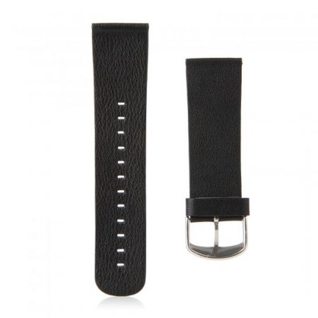 Top Layer Leather Buckle Watch Bands Straps For Apple Watch 38mm&42mm Black