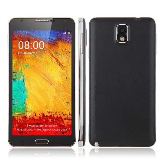 Tengda N9005 Smartphone MTK6582 Quad Core Android 4.2 5.5 Inch Air Gesture OTG - Black