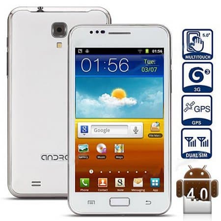 Used Star N9770 Smartphone Android 4.0 MTK6577 1.0GHz 3G GPS 8.0MP Camera 5.0 Inch
