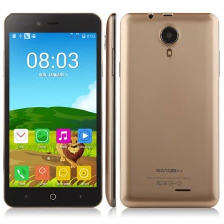 Tengda G710 Smartphone Android 4.4 MTK6572M Dual Core 5.5 Inch Smart Wake Gold