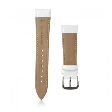 Crocodile Split Leather Buckle Watch Bands Straps For Apple Watch 38mm&42mm White