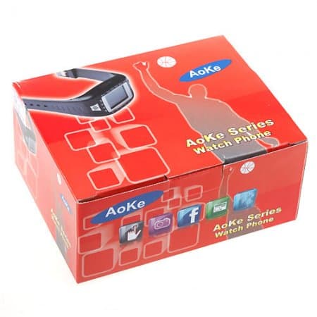 AK11 Watch Phone Single SIM Card Camera FM Bluetooth Ebook 1.2 Inch Touch Screen- White