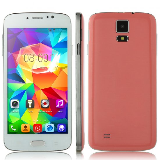 F-G906+ Smartphone Android 4.2 MTK6572W 5.0 Inch 3G GPS Pink