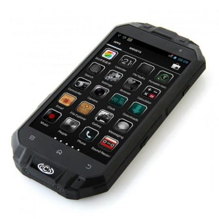 Knight XV Smartphone MTK6572W Dual Core IP68 4.3 Inch 3G GPS SOS Black