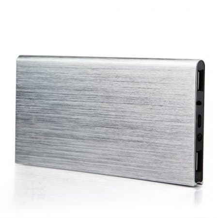 IHT P-18 18000mAh Dual USB Power Bank for iPhone iPad Smartphone - Silver