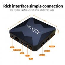 XS97Q Android TV Box 10.0 1GB 8GB TV Box Android 2023 Support 4K WiFi Android Box H313 Chipset with USB 2.0 3D Ethernet