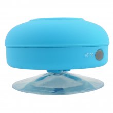 Portable Waterproof Stereo Wireless Bluetooth Speaker Handsfree with Suction Cup Blue