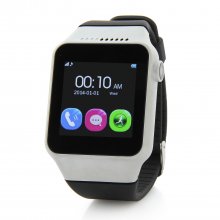 S39 Smart Watch Phone 1.54 Inch Touch Screen Bluetooth Camera FM Black+Silver