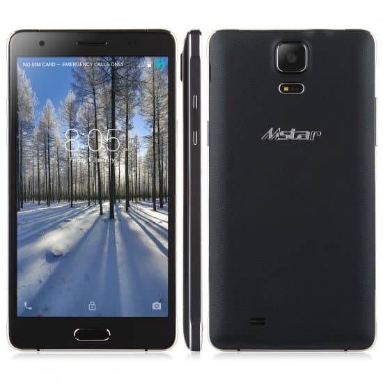 Mstar M1 4G Smartphone Android 5.0 MTK6752 Octa Core 1GB 16GB 5.5 Inch HD Screen Black