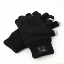 Fashion Warm Winter Bluetooth Talking Touch Screen Magic Gloves with Microphone Black