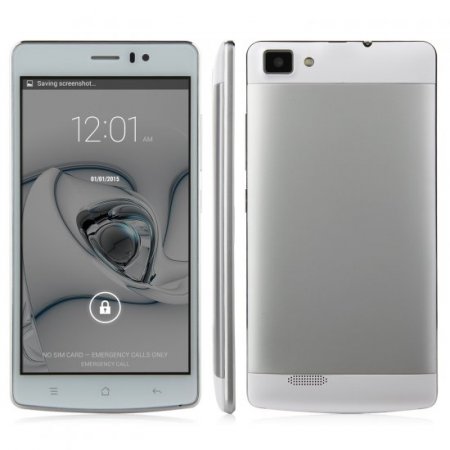 JIAKE V19 Smartphone Android 4.4 MTK6572W 5.5 Inch QHD Screen White&Silver