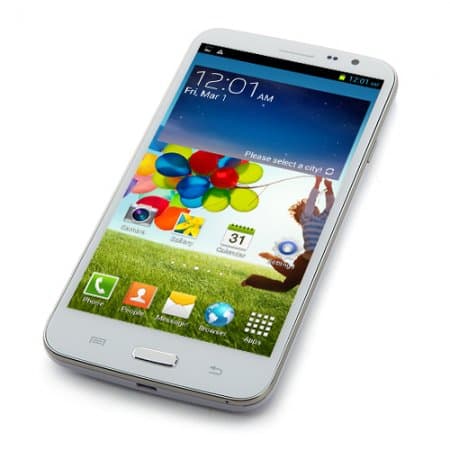 N9600 Smartphone Android 4.2 MTK6589T Quad Core 6.0 Inch 1GB 16GB HD Screen Gesture Sensing- White
