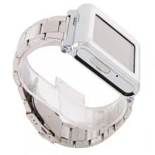 AK812 Watch Phone Stainless Steel Strap Single SIM Card Bluetooth SOS 1.6 Inch Touch Screen-Silver