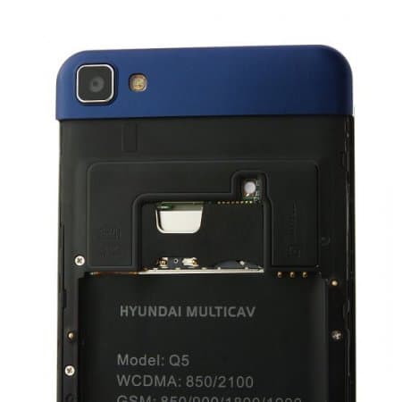 HYUNDAI Q5C Smartphone MTK6582 Android 4.2 5.0 Inch 1GB 4GB Gesture Sensing OTG Blue