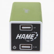 HAME P6 10400mAh Dual USB Output Power Charger Power Bank 2 Color