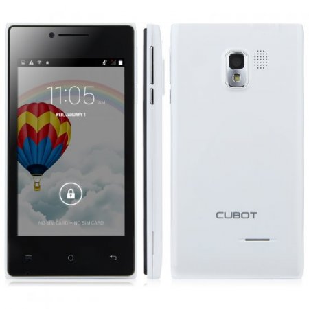 Cubot GT72+ Smartphone Android 4.4 MTK6572W Dual Core 4.0 Inch 3G Wifi White