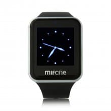 MIFone W15 2.5D Sapphire Glass Smart Bluetooth Watch 1.5" Screen TPSiV Safe Strap Black