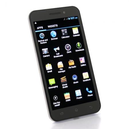 vowney V5 Smartphone Android 4.2 MTK6589 Quad Core 5.0 Inch HD Screen OTG OTA- White