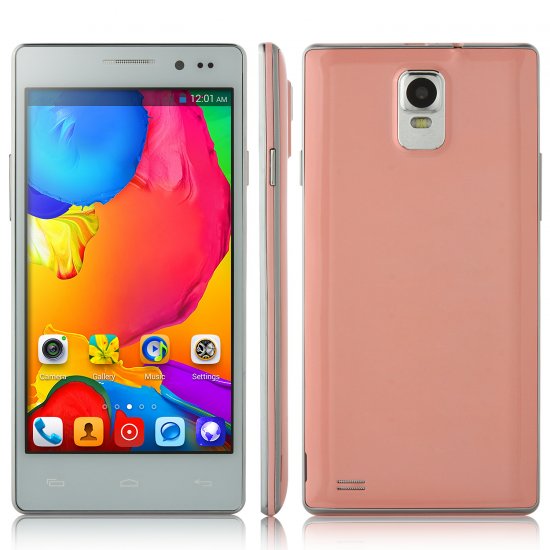 Tengda N908 Smartphone Android 4.4 MTK6572W 5.0 Inch 3G GPS Smart Wake Pink