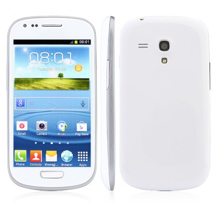 SH-I8190 Smartphone Android4.0 MTK6515 WiFi 4.0 Inch Capacitive Screen- White