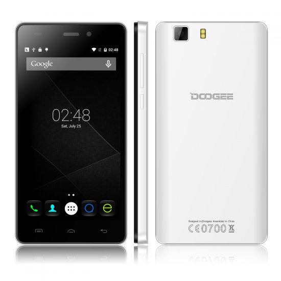 DOOGEE X5 Pro Smartphone 4G 64bit MTK6735 Quad Core 2GB 16GB 5.0 Inch HD Screen White
