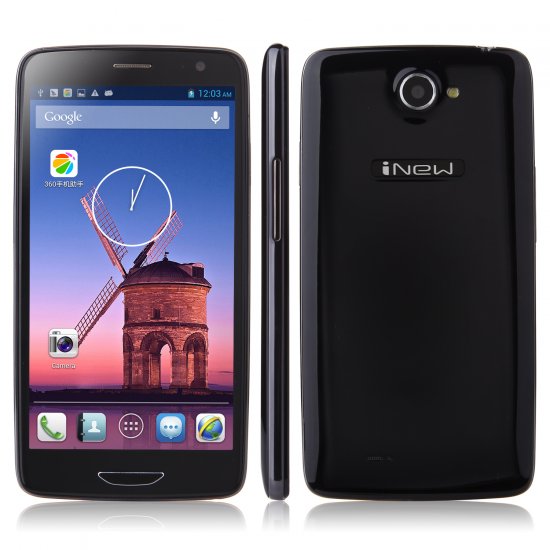 iNew i3000 Smartphone Android 4.2 MTK6589 Quad Core 5.0 Inch HD Screen 1GB 8GB Black