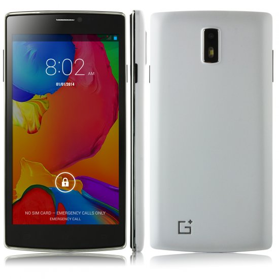 JIAKE G6 Smartphone Android 4.4 MTK6572W 5.5 Inch QHD Screen Smart Wake White