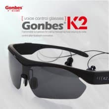 Gonbes K2 Voice Control Wireless Bluetooth Stereo Headset Smart Glasses Sunglasses