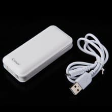 Cager B069 5000mAh Dual USB Power Bank for iPhone iPad Smartphone White