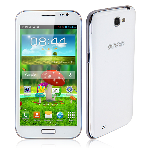 Changjiang N7100 Smartphone Android 4.1 MTK6577 Dual Core 3G GPS 1GB 4GB 5.3 Inch 12.0MP Camera- White