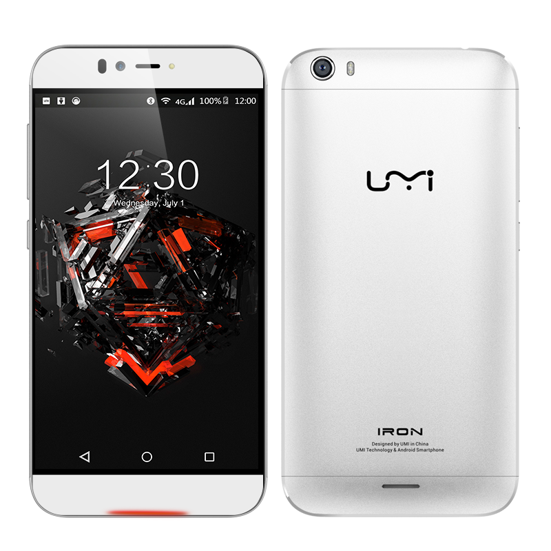 UMI IRON Smartphone 3GB 16GB Eyeprint ID 4G 64bit MTK6753 Octa Core 5.5 Inch FHD-Silver