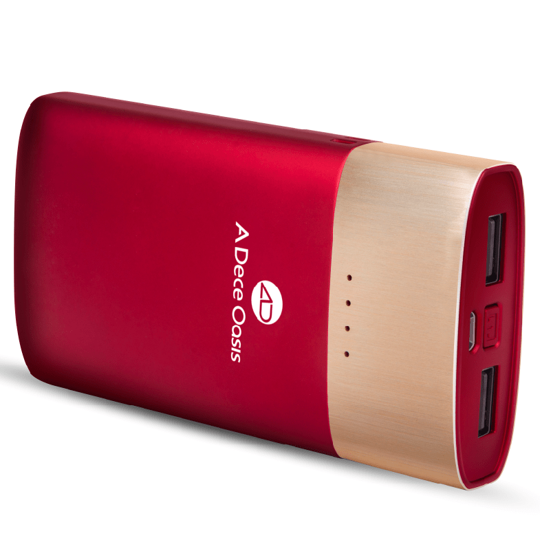 ADO KPOW8 9000mAh QC2.0 Two-way Quick Charge Power Bank Dual USB Output Red