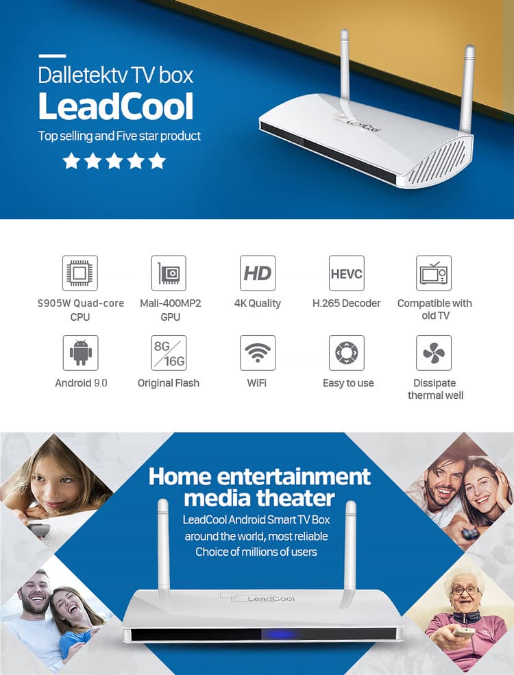 leadcool android TV box