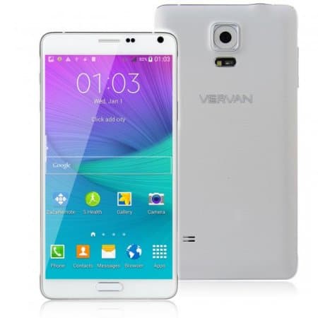Vervan Vnote Plus Smartphone 5.7 Inch Touch ID IR Remote MTK6592 1.7GHz 1GB 16GB White