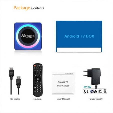 Android TV Box 13.0 X88 PRO13 Android Box 4GB RAM 64GB ROM with RK3528 Quadcore Smart TV Box, 2.4GHz/5GHz BT5.0 8K Streaming Media Player