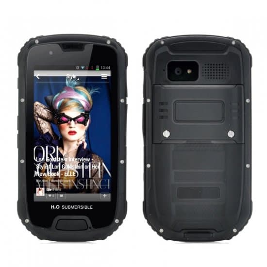 S09 Smartphone 4.3 Inch QHD Screen IP68 MTK6589 Quad Core 1GB 4GB NFC Black