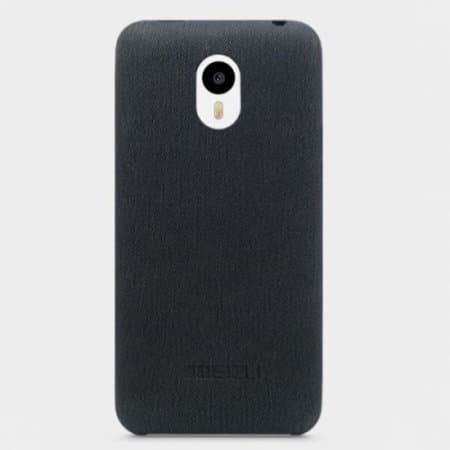 Original Leather Protective Back Cover Case for MEIZU m1 note Smartphone Black