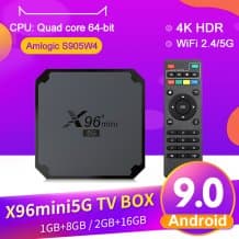 X96 mini 5G Android 9.0 IPTV Box Quad Core Amlogic S905W4 Smart Media Player with 1 year French IPTV Code