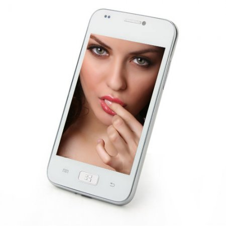 i8750 Smartphone Android 2.3 OS SC6820 1.0GHz 4.0 Inch 2.0MP Camera- White