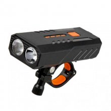 High-brightness Dual-lamp LED Bicycle Light USB Charging Bike Headlight with Power Bank Function