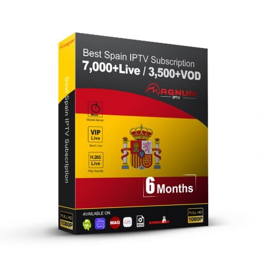 Six months Magnum Full Europe IPTV 7000+ Stable Live Channels Belgium Spain France Canada Channels for Smart TV M3u IPTV Smarters app