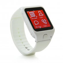 Atongm W003 Smart Watch Phone 1.44 Inch Touch Screen Bluetooth Camera FM White