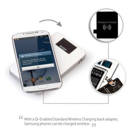MOCREO 10000mAh Power Bank Qi-Enabled Single-Position Wireless Charger Charging Pad