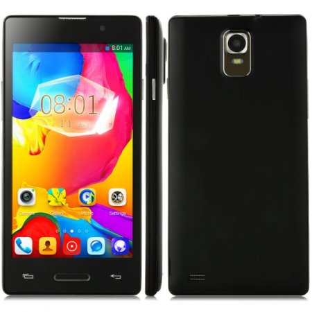 Tengda N906 Smartphone Android 4.4 MTK6572W 5.0 Inch 3G Smart Wake Black